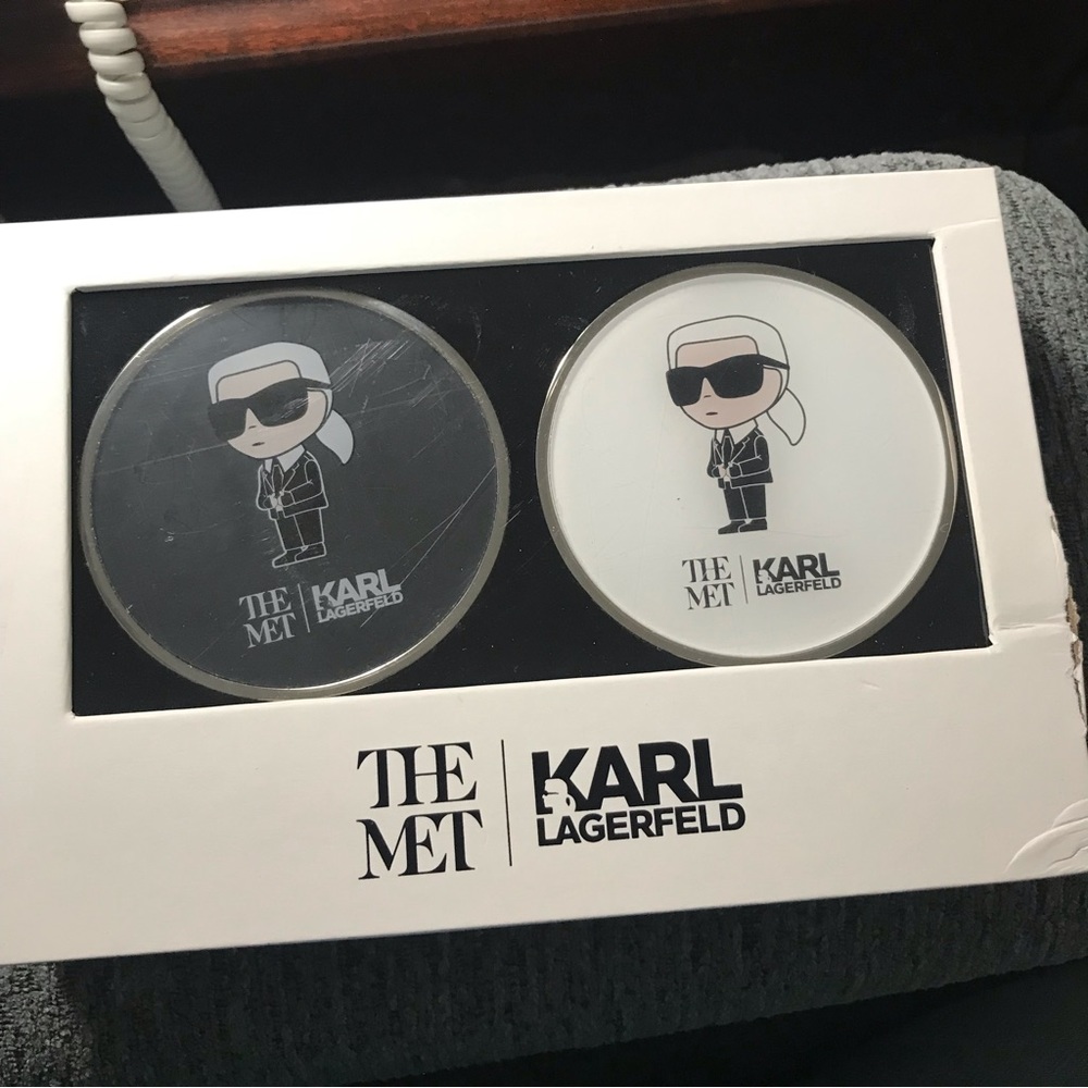 Karl Lagerfeld The Met Coaster Set in box. Used.